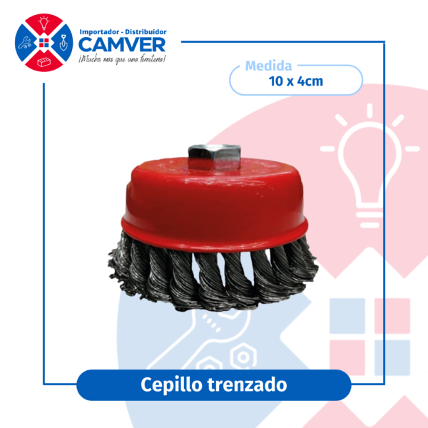 Cepillo de copa trenzada 4″