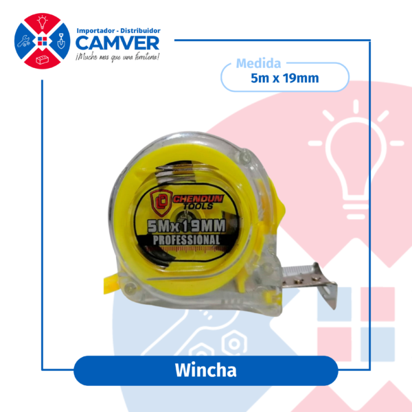 Wincha transparente 5m x 19mm