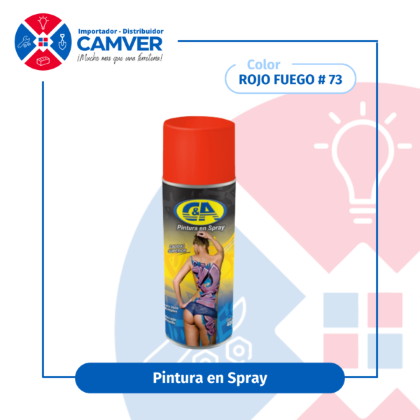 Pintura en Spray 400 ml C&A – Rojo Fuego