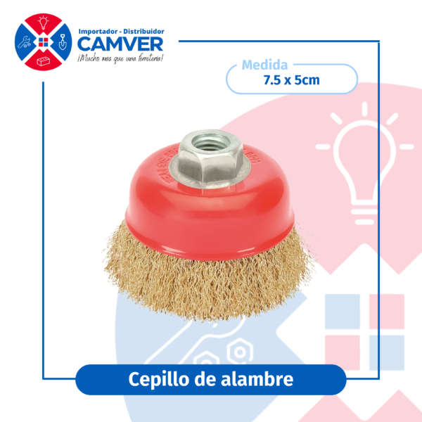 Cepillo de copa alambre 3″