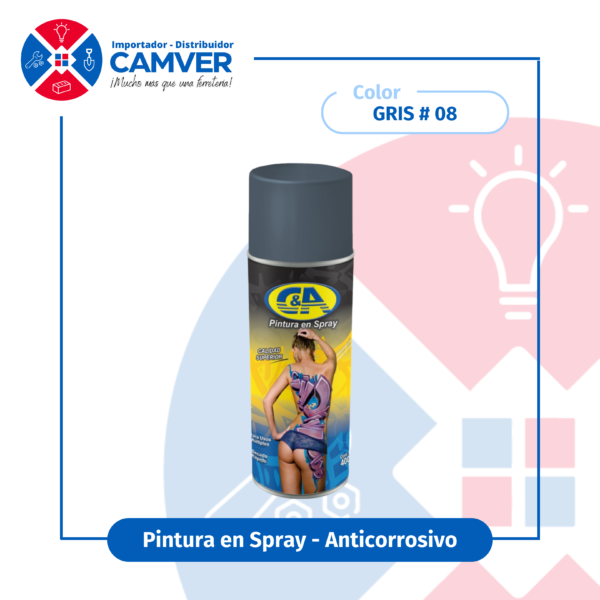 Pintura en Spray 400 ml C&A – Anticorrosivo Gris