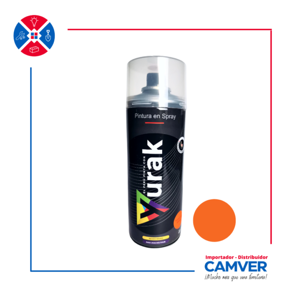 Pintura en Spray Fluorescente de 400ml Yurak – Naranja