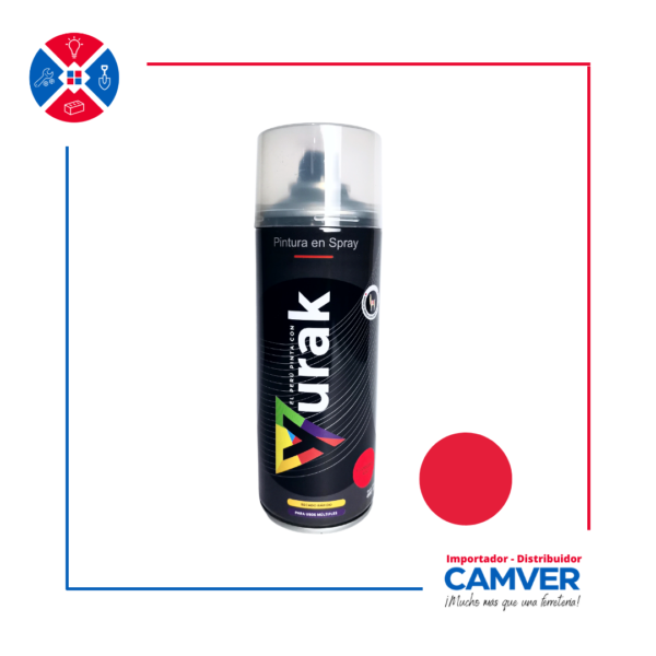 Pintura en Spray Fluorescente de 400ml Yurak – Rojo