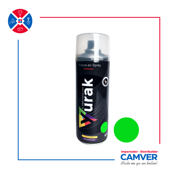 Pintura en Spray Fluorescente de 400ml Yurak – Verde