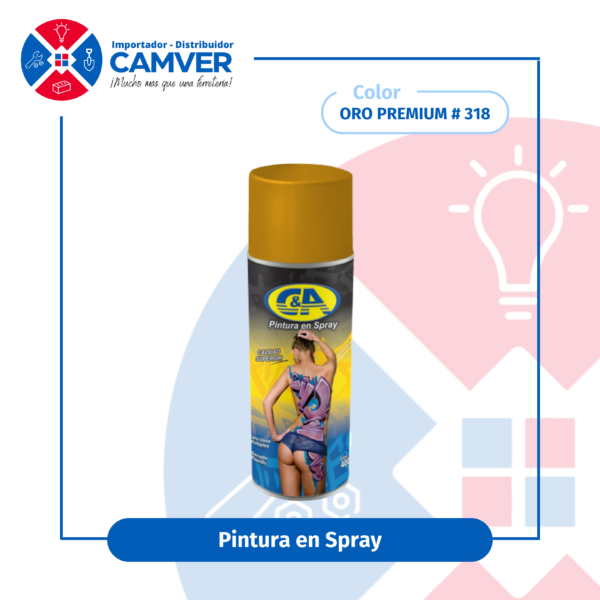 Pintura en Spray 400 ml C&A – Oro Premium