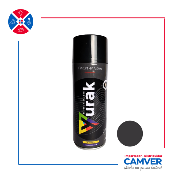 Pintura en Spray Alta Temperatura de 400ml Yurak – Negro