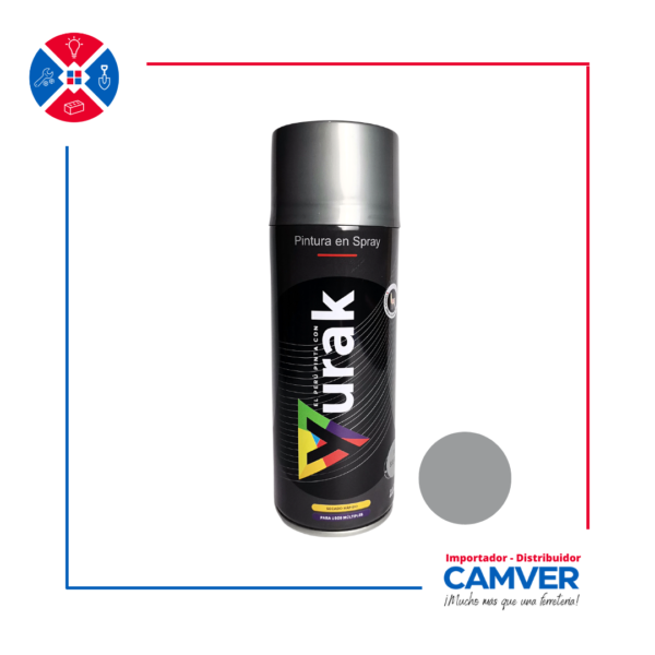 Pintura en Spray Alta Temperatura de 400ml Yurak – Silver