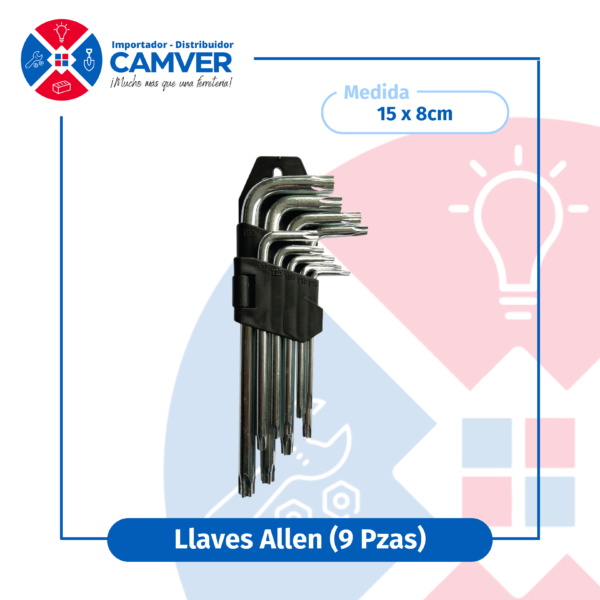 Set de llave Torx 9 piezas