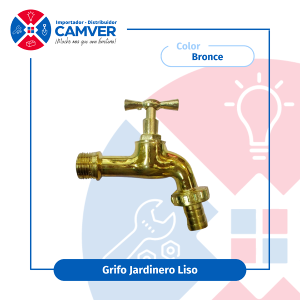 Llave para jardín bronce liso 1/2″