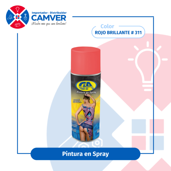 Pintura en Spray 400 ml C&A – Rojo Brillante