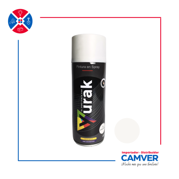 Pintura en Spray Alta Temperatura de 400ml Yurak – Blanco