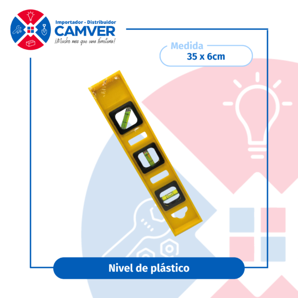 Nivel de plástico amarillo 35cm